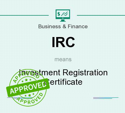 Investment Registration Certificate